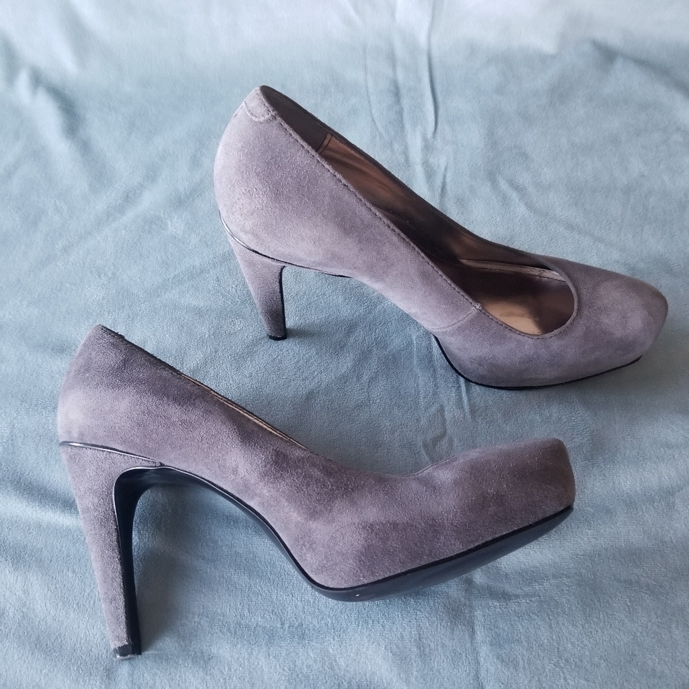 Calvin Klein 'Colette' suede platform pumps